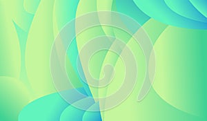 Vector abstract background with dynamic green waves.