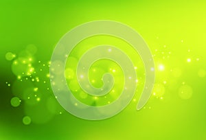 Vector abstract background green and fresh bokeh