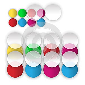 Many colored circles.abstract background.