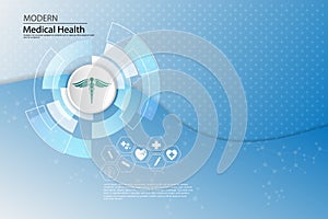 Vector abstract background medical health care concept template