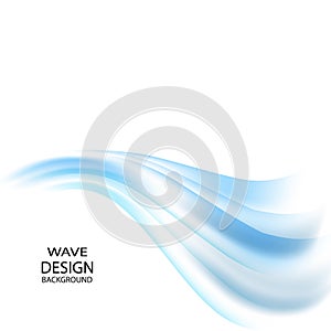 Vector abstract background with soft blue waves. Background for presentation, booklet, leaflet.
