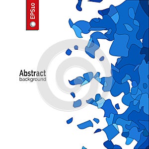 Vector abstract background. Template for corporate identity, advertising, poster, event in blue color.