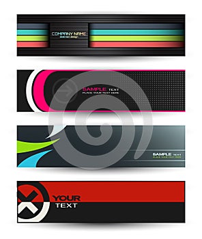 Vector abstract banners for web header