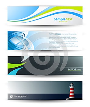 Vector abstract banners for web header