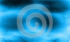 Vector abstract big data visualization. Blue glowing data flow as binary numbers. Computer code representation.