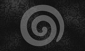Vector abstract big data visualization. Grayscale data flow as binary numbers strings. Computer code representation