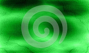Vector abstract big data visualization. Green glowing data flow as binary numbers. Computer code representation