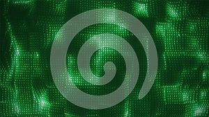 Vector abstract big data visualization. Green glowing data
