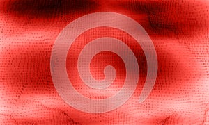 Vector abstract big data visualization. Red glowing data flow as binary numbers. Computer code representation.