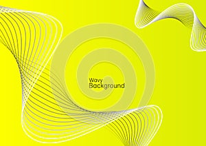 Vector abstract black and white wavy