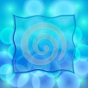 Vector abstract blue background with bokeh effect