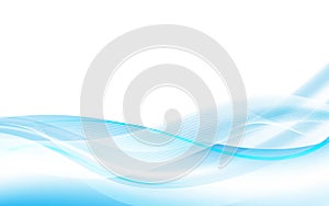 Vector abstract blue fluid wave design background