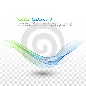 Vector Abstract blue and green lines background.