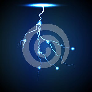 Vector abstract blue lightning flash background. 2
