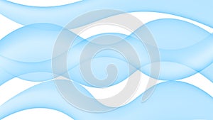 Vector Abstract Blue Waves in White Background