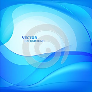 Vector abstract blue wavy water background