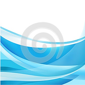 Vector abstract blue wavy water background