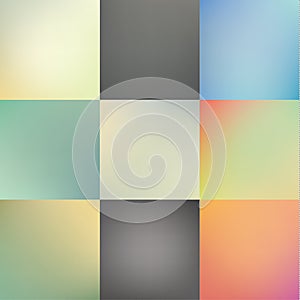 Vector abstract blurred backgrounds. Neutral colorfully backgrounds.