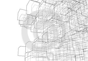 Vector abstract boxes background