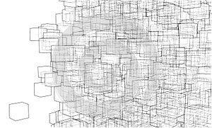 Vector abstract boxes background