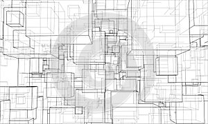 Vector abstract boxes background