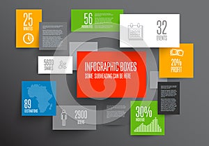 Vector abstract boxes infographic template