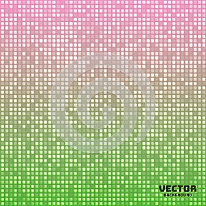 Vector abstract bright mosaic gradient green pink background