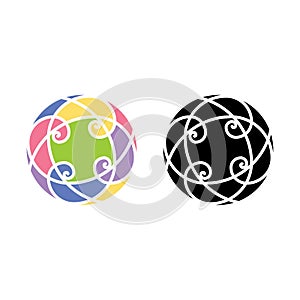 Vector abstract circle swirl logo design elements, Vector design elements for your company logo,