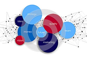 Vector abstract circles infographic network template