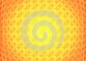 Vector : Abstract circles on orange and yellow background