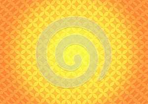 Vector : Abstract circles on orange and yellow background