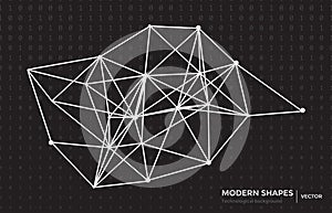 Vector abstract circuit networking blockchain concept
