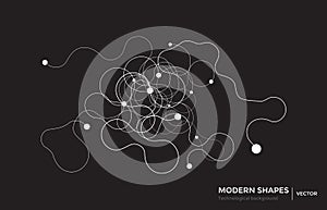 Vector abstract circuit networking blockchain concept