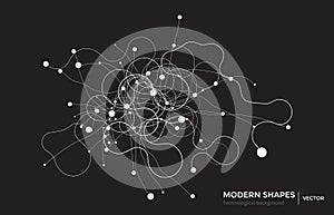 Vector abstract circuit networking blockchain concept