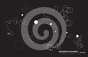 Vector abstract circuit networking blockchain concept