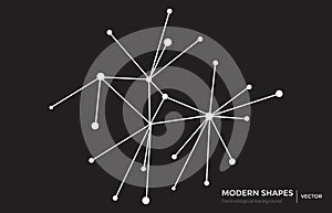 Vector abstract circuit networking blockchain concept