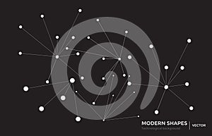 Vector abstract circuit networking blockchain concept