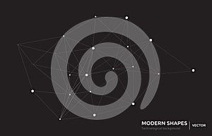 Vector abstract circuit networking blockchain concept