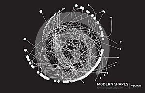 Vector abstract circuit networking blockchain concept