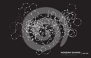 Vector abstract circuit networking blockchain concept