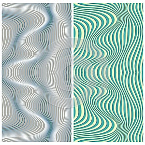 Vector abstract color lines patterns set