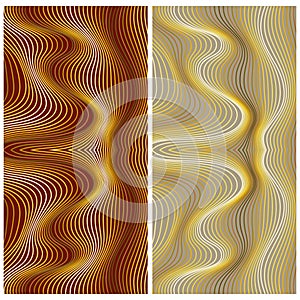 Vector abstract color lines patterns set