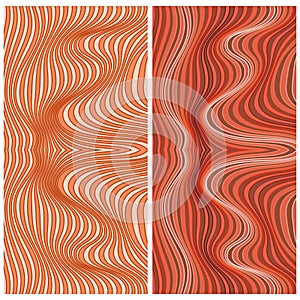 Vector abstract color lines patterns set