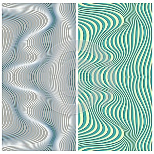 Vector abstract color lines patterns set