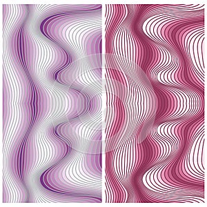 Vector abstract color lines patterns set