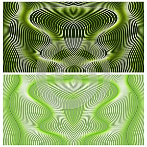 Vector abstract color lines patterns set