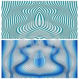 Vector abstract color lines patterns set