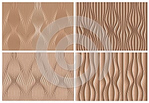 Vector abstract color lines patterns set.