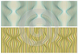Vector abstract color lines patterns set