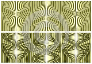 Vector abstract color lines patterns set.